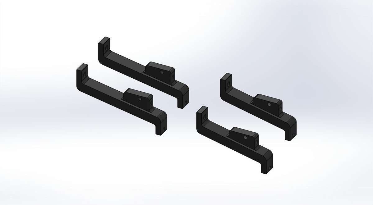 ALUMINUM AXLE BRACE SET-BLACK ANODIZE