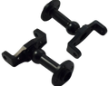 CLODBUSTER ALUMINUM AXLE TUBES-STEERING W/LADDERBAR MOUNT-BLACK ANODIZE